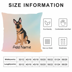 Personalized German Shepherd Soft Plush Pillowcase-Home Decor-Dog Dad Gifts, Dog Mom Gifts, German Shepherd, Home Decor, Personalized, Pillows-4