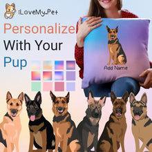 Load image into Gallery viewer, Personalized German Shepherd Soft Plush Pillowcase-Home Decor-Dog Dad Gifts, Dog Mom Gifts, German Shepherd, Home Decor, Personalized, Pillows-1