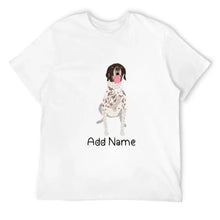 Load image into Gallery viewer, Personalized German Shorthair Pointer Dad Cotton T Shirt-Apparel-Apparel, Dog Dad Gifts, German Pointer, Personalized, Shirt, T Shirt-Men&#39;s Cotton T Shirt-White-Medium-10