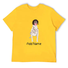 Load image into Gallery viewer, Personalized German Shorthair Pointer Dad Cotton T Shirt-Apparel-Apparel, Dog Dad Gifts, German Pointer, Personalized, Shirt, T Shirt-Men&#39;s Cotton T Shirt-Yellow-Medium-13