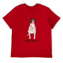 Load image into Gallery viewer, Personalized German Shorthair Pointer Dad Cotton T Shirt-Apparel-Apparel, Dog Dad Gifts, German Pointer, Personalized, Shirt, T Shirt-Men&#39;s Cotton T Shirt-Red-Medium-14