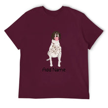 Load image into Gallery viewer, Personalized German Shorthair Pointer Dad Cotton T Shirt-Apparel-Apparel, Dog Dad Gifts, German Pointer, Personalized, Shirt, T Shirt-Men&#39;s Cotton T Shirt-Maroon-Medium-15