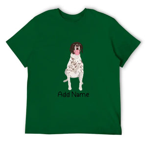 Personalized German Shorthair Pointer Dad Cotton T Shirt-Apparel-Apparel, Dog Dad Gifts, German Pointer, Personalized, Shirt, T Shirt-Men's Cotton T Shirt-Green-Medium-16