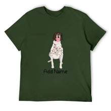 Load image into Gallery viewer, Personalized German Shorthair Pointer Dad Cotton T Shirt-Apparel-Apparel, Dog Dad Gifts, German Pointer, Personalized, Shirt, T Shirt-Men&#39;s Cotton T Shirt-Army Green-Medium-17