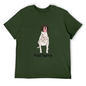 Personalized German Shorthair Pointer Dad Cotton T Shirt-Apparel-Apparel, Dog Dad Gifts, German Pointer, Personalized, Shirt, T Shirt-Men's Cotton T Shirt-Army Green-Medium-17