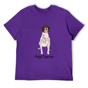 Personalized German Shorthair Pointer Dad Cotton T Shirt-Apparel-Apparel, Dog Dad Gifts, German Pointer, Personalized, Shirt, T Shirt-Men's Cotton T Shirt-Purple-Medium-18