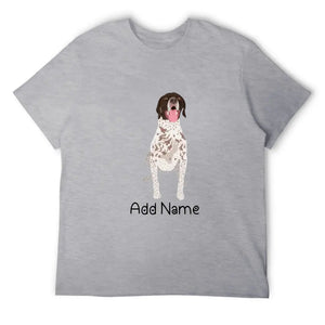 Personalized German Shorthair Pointer Dad Cotton T Shirt-Apparel-Apparel, Dog Dad Gifts, German Pointer, Personalized, Shirt, T Shirt-Men's Cotton T Shirt-Gray-Medium-19