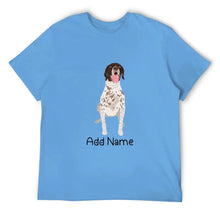 Load image into Gallery viewer, Personalized German Shorthair Pointer Dad Cotton T Shirt-Apparel-Apparel, Dog Dad Gifts, German Pointer, Personalized, Shirt, T Shirt-Men&#39;s Cotton T Shirt-Sky Blue-Medium-2