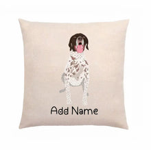 Load image into Gallery viewer, Personalized German Shorthair Pointer Linen Pillowcase-Home Decor-Dog Dad Gifts, Dog Mom Gifts, German Pointer, Home Decor, Personalized, Pillows-Linen Pillow Case-Cotton-Linen-12&quot;x12&quot;-2