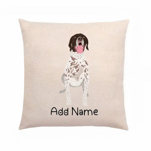 Personalized German Shorthair Pointer Linen Pillowcase-Home Decor-Dog Dad Gifts, Dog Mom Gifts, German Pointer, Home Decor, Personalized, Pillows-Linen Pillow Case-Cotton-Linen-12"x12"-2