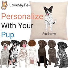 Load image into Gallery viewer, Personalized German Shorthair Pointer Linen Pillowcase-Home Decor-Dog Dad Gifts, Dog Mom Gifts, German Pointer, Home Decor, Personalized, Pillows-1