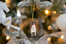 Load image into Gallery viewer, Personalized German Shorthair Pointer Love Christmas Tree Ornaments-Christmas Ornament-Christmas, German Shorthaired Pointer, Personalized-Christmas Tree Ornaments-Transparent-3.5" or 8.9 cm-4