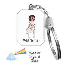 Load image into Gallery viewer, Personalized German Shorthair Pointer Love Crystal Glass Keychain-Accessories-German Pointer-Crystal Keychain-Glass Crystal-One Size-2