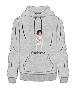 Personalized German Shorthair Pointer Love Men's Warm Hoodie Sweatshirt-Apparel-Apparel, Dog Dad Gifts, German Pointer, Hoodie, Personalized, Sweatshirt-Men's Warm Hoodie Sweatshirt-Gray-S-10