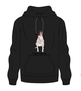 Personalized German Shorthair Pointer Love Men's Warm Hoodie Sweatshirt-Apparel-Apparel, Dog Dad Gifts, German Pointer, Hoodie, Personalized, Sweatshirt-Men's Warm Hoodie Sweatshirt-Black-S-9