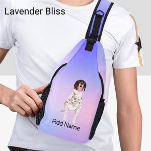 Personalized German Shorthair Pointer Love Unisex Sling Bag-Accessories-German Pointer-Unisex Sling Bag Backpack-Lavender Bliss-One Size-15