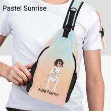 Load image into Gallery viewer, Personalized German Shorthair Pointer Love Unisex Sling Bag-Accessories-German Pointer-Unisex Sling Bag Backpack-Pastel Sunrise-One Size-21