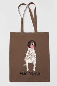 Personalized German Shorthair Pointer Love Zippered Tote Bag-Accessories-Accessories, Bags, Dog Mom Gifts, German Pointer, Personalized-15