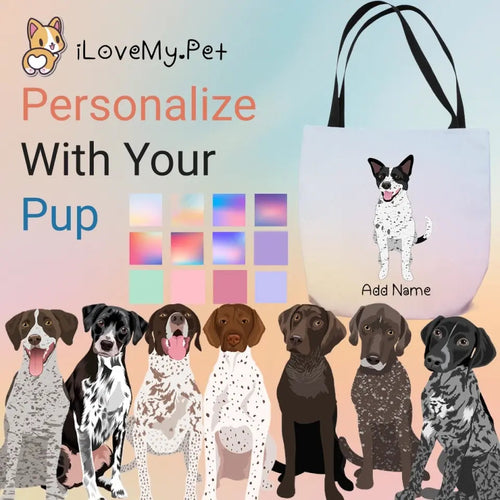 Personalized German Shorthair Pointer Small Tote Bag-Accessories-Accessories, Bags, Dog Mom Gifts, German Pointer, Personalized-Small Tote Bag-Your Design-One Size-1