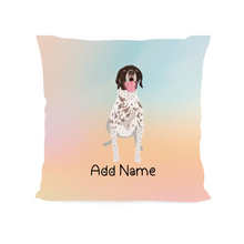 Load image into Gallery viewer, Personalized German Shorthair Pointer Soft Plush Pillowcase-Home Decor-Dog Dad Gifts, Dog Mom Gifts, German Pointer, Home Decor, Personalized, Pillows-Soft Plush Pillowcase-As Selected-12&quot;x12&quot;-2