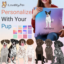 Load image into Gallery viewer, Personalized German Shorthair Pointer Soft Plush Pillowcase-Home Decor-Dog Dad Gifts, Dog Mom Gifts, German Pointer, Home Decor, Personalized, Pillows-1