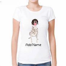 Load image into Gallery viewer, Personalized German Shorthair Pointer T Shirt for Women-Customizer-Apparel, Dog Mom Gifts, Personalized, Shirt, T Shirt-Modal T-Shirts-White-Small-2