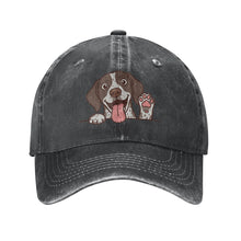 Load image into Gallery viewer, Personalized German Shorthaired Pointer Baseball Cap - Waving German Shorthaired Pointer Design - Match Your Dog's Coat Color-Hats &amp; Caps-Accessories,Baseball Caps,Dog Dad Gifts,Dog Mom Gifts,German Shorthaired Pointer-Black-One Size-2