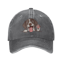 Load image into Gallery viewer, Personalized German Shorthaired Pointer Baseball Cap - Waving German Shorthaired Pointer Design - Match Your Dog's Coat Color-Hats &amp; Caps-Accessories,Baseball Caps,Dog Dad Gifts,Dog Mom Gifts,German Shorthaired Pointer-Deep Heather-One Size-3