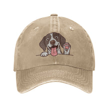 Load image into Gallery viewer, Personalized German Shorthaired Pointer Baseball Cap - Waving German Shorthaired Pointer Design - Match Your Dog's Coat Color-Hats &amp; Caps-Accessories,Baseball Caps,Dog Dad Gifts,Dog Mom Gifts,German Shorthaired Pointer-Natural-One Size-4