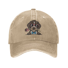 Load image into Gallery viewer, Personalized German Wirehaired Pointer Baseball Cap - Romeo German Wirehaired Pointer Design - Match Your Dog's Coat Color-Hats &amp; Caps-Accessories,Baseball Caps,Dog Mom Gifts,German Longhaired Pointer,German Pointer-Beige-One Size-1