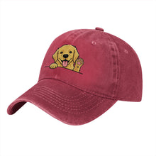 Load image into Gallery viewer, Personalized Golden Retriever Baseball Cap - Waving Golden Retriever Design - Match Your Dog's Coat Color-Hats &amp; Caps-Accessories,Baseball Caps,Dog Dad Gifts,Dog Mom Gifts,Golden Retriever-5