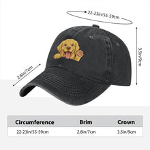 Load image into Gallery viewer, Personalized Golden Retriever Baseball Cap - Waving Golden Retriever Design - Match Your Dog's Coat Color-Hats &amp; Caps-Accessories,Baseball Caps,Dog Dad Gifts,Dog Mom Gifts,Golden Retriever-7