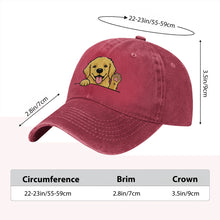 Load image into Gallery viewer, Personalized Golden Retriever Baseball Cap - Waving Golden Retriever Design - Match Your Dog's Coat Color-Hats &amp; Caps-Accessories,Baseball Caps,Dog Dad Gifts,Dog Mom Gifts,Golden Retriever-7