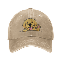 Load image into Gallery viewer, Personalized Golden Retriever Baseball Cap - Waving Golden Retriever Design - Match Your Dog's Coat Color-Hats &amp; Caps-Accessories,Baseball Caps,Dog Dad Gifts,Dog Mom Gifts,Golden Retriever-Beige-One Size-3