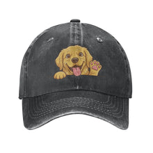 Load image into Gallery viewer, Personalized Golden Retriever Baseball Cap - Waving Golden Retriever Design - Match Your Dog's Coat Color-Hats &amp; Caps-Accessories,Baseball Caps,Dog Dad Gifts,Dog Mom Gifts,Golden Retriever-Black-One Size-2