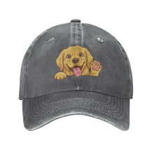 Load image into Gallery viewer, Personalized Golden Retriever Baseball Cap - Waving Golden Retriever Design - Match Your Dog's Coat Color-Hats &amp; Caps-Accessories,Baseball Caps,Dog Dad Gifts,Dog Mom Gifts,Golden Retriever-Deep Heather-One Size-3