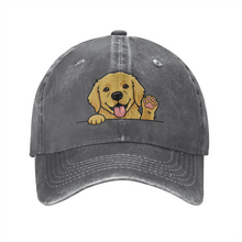 Load image into Gallery viewer, Personalized Golden Retriever Baseball Cap - Waving Golden Retriever Design - Match Your Dog's Coat Color-Hats &amp; Caps-Accessories,Baseball Caps,Dog Dad Gifts,Dog Mom Gifts,Golden Retriever-Gray-One Size-2