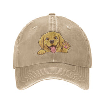 Load image into Gallery viewer, Personalized Golden Retriever Baseball Cap - Waving Golden Retriever Design - Match Your Dog's Coat Color-Hats &amp; Caps-Accessories,Baseball Caps,Dog Dad Gifts,Dog Mom Gifts,Golden Retriever-Natural-One Size-4