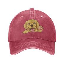Load image into Gallery viewer, Personalized Golden Retriever Baseball Cap - Waving Golden Retriever Design - Match Your Dog's Coat Color-Hats &amp; Caps-Accessories,Baseball Caps,Dog Dad Gifts,Dog Mom Gifts,Golden Retriever-Red-One Size-1