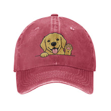 Load image into Gallery viewer, Personalized Golden Retriever Baseball Cap - Waving Golden Retriever Design - Match Your Dog's Coat Color-Hats &amp; Caps-Accessories,Baseball Caps,Dog Dad Gifts,Dog Mom Gifts,Golden Retriever-Wine-One Size-4