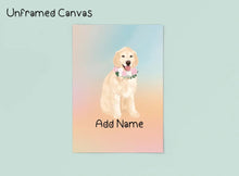 Load image into Gallery viewer, Personalized Golden Retriever Canvas Print Poster-Art-Golden Retriever-Canvas Poster-Light Canvas - Unframed-8x10-2