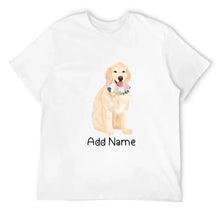 Load image into Gallery viewer, Personalized Golden Retriever Dad Cotton T Shirt-Apparel-Apparel, Dog Dad Gifts, Golden Retriever, Personalized, Shirt, T Shirt-Men&#39;s Cotton T Shirt-White-Medium-10