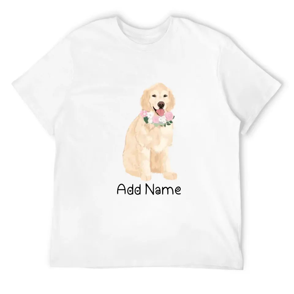 Personalized Golden Retriever Dad Cotton T Shirt-Apparel-Apparel, Dog Dad Gifts, Golden Retriever, Personalized, Shirt, T Shirt-Men's Cotton T Shirt-White-Medium-10