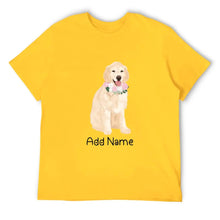 Load image into Gallery viewer, Personalized Golden Retriever Dad Cotton T Shirt-Apparel-Apparel, Dog Dad Gifts, Golden Retriever, Personalized, Shirt, T Shirt-Men&#39;s Cotton T Shirt-Yellow-Medium-13