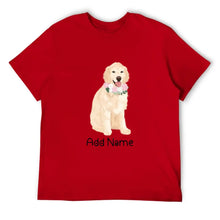 Load image into Gallery viewer, Personalized Golden Retriever Dad Cotton T Shirt-Apparel-Apparel, Dog Dad Gifts, Golden Retriever, Personalized, Shirt, T Shirt-Men&#39;s Cotton T Shirt-Red-Medium-14