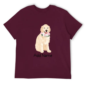 Personalized Golden Retriever Dad Cotton T Shirt-Apparel-Apparel, Dog Dad Gifts, Golden Retriever, Personalized, Shirt, T Shirt-Men's Cotton T Shirt-Maroon-Medium-15