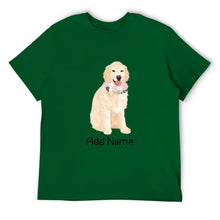 Load image into Gallery viewer, Personalized Golden Retriever Dad Cotton T Shirt-Apparel-Apparel, Dog Dad Gifts, Golden Retriever, Personalized, Shirt, T Shirt-Men&#39;s Cotton T Shirt-Green-Medium-16