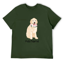 Load image into Gallery viewer, Personalized Golden Retriever Dad Cotton T Shirt-Apparel-Apparel, Dog Dad Gifts, Golden Retriever, Personalized, Shirt, T Shirt-Men&#39;s Cotton T Shirt-Army Green-Medium-17