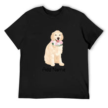 Load image into Gallery viewer, Personalized Golden Retriever Dad Cotton T Shirt-Apparel-Apparel, Dog Dad Gifts, Golden Retriever, Personalized, Shirt, T Shirt-Men&#39;s Cotton T Shirt-Black-Medium-9