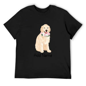 Personalized Golden Retriever Dad Cotton T Shirt-Apparel-Apparel, Dog Dad Gifts, Golden Retriever, Personalized, Shirt, T Shirt-Men's Cotton T Shirt-Black-Medium-9